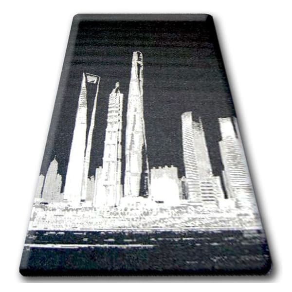 MATTA SIZAL FLOORLUX 20240 svart / silver, 240x330 cm