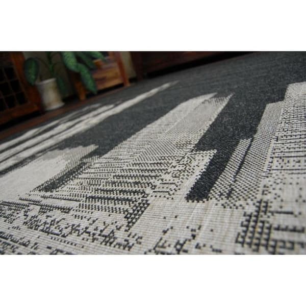 MATTA SIZAL FLOORLUX 20240 svart / silver, 160x230 cm