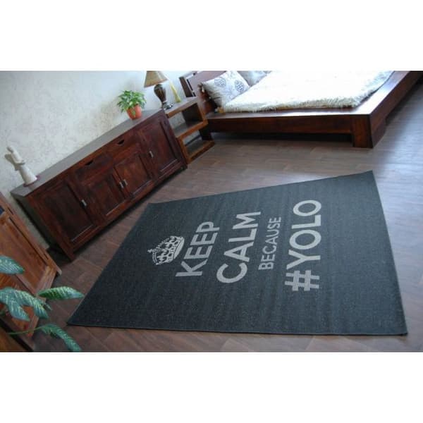 MATTA SIZAL FLOORLUX 20276 YOLO svart / silver, 200x290 cm