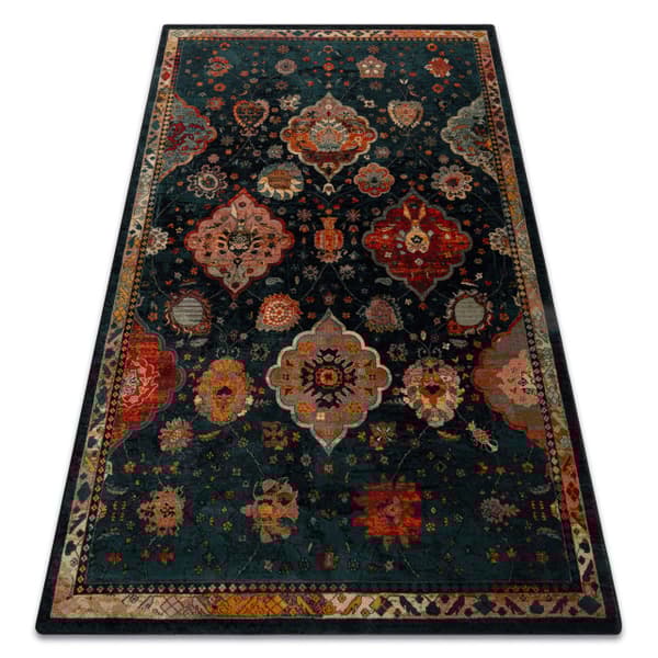 Tæppe POLONIA Abrash itämainen, blomster marineblå, 170x235 cm