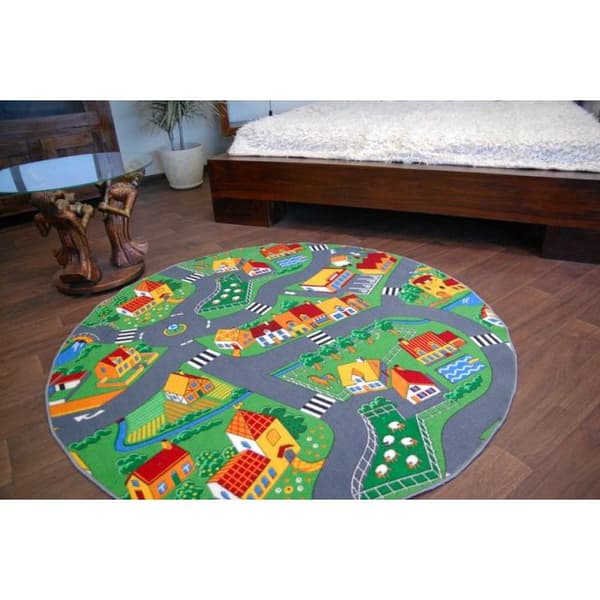 Tæppe børns HJUL LITTLE GOLIATH - velour, cirkel 100 cm