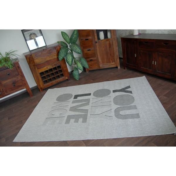 MATTO STRING SIZAL FLOORLUX 20272 YOLO hopea / musta, 200x290 cm