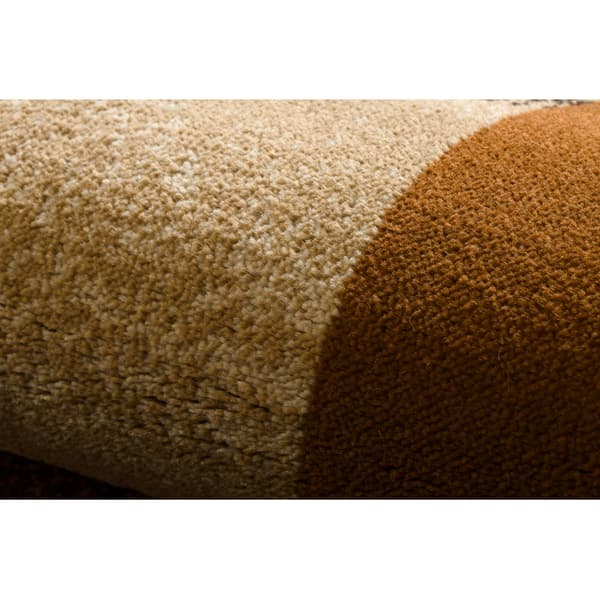 Matta ROYAL H387 Geometrisk - brun / senap beige, 200x290 cm