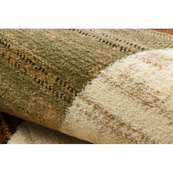 Matta ROYAL HD10 Geometrisk - beige / grön, 150x230 cm