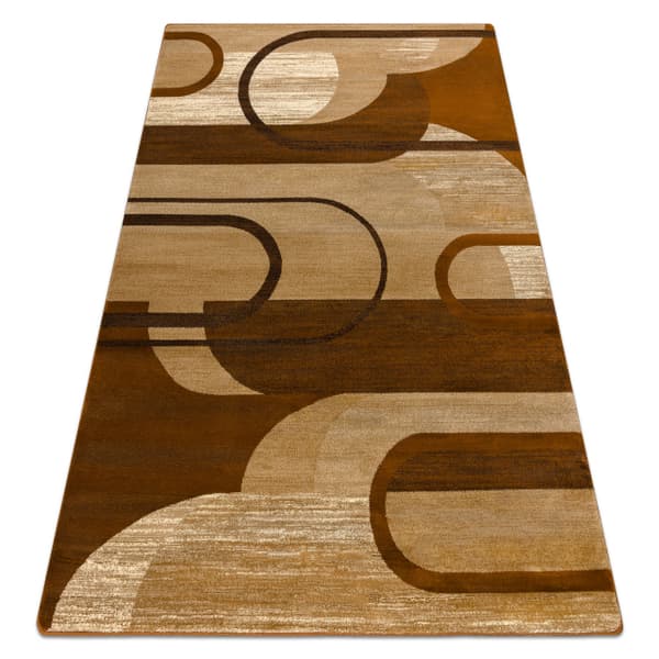 Matta ROYAL HE405 Geometrisk - brun / grädde, 100x200 cm
