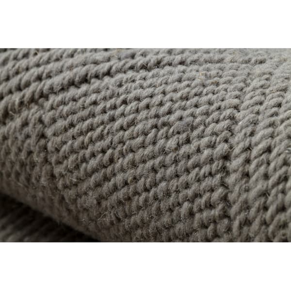 Uldtæppe VILLA 7636/68400 Zigzag SIZAL, fladvævet mørk beige, 200x300 cm