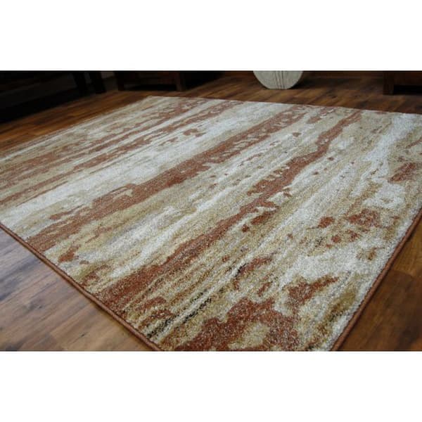 Matta SHADOW 9368 guld / rust, 140x190 cm