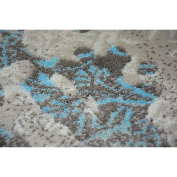 Matta ACRYLIC PATARA 0116 L.Sand/Turquise, 80x150 cm