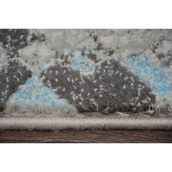 Matta ACRYLIC PATARA 0140 L.Sand/Turquise, 80x150 cm