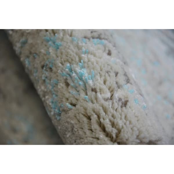 Matta ACRYLIC PATARA 0146 L.Sand/Turquise, 80x150 cm