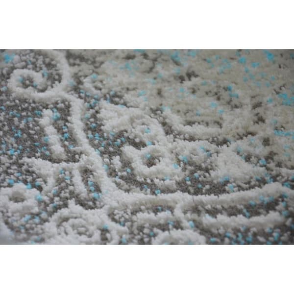 Matta ACRYLIC PATARA 0146 L.Sand/Turquise, 80x150 cm