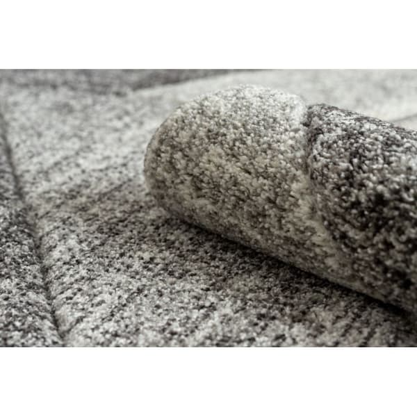 Matta FEEL 5673/16811 HERRINGBONE grå / antracit / grädde, 120x170 cm
