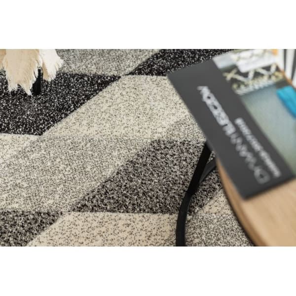 Matta FEEL 5674/16811 DIAMONDS grå / antracit / grädde, 80x150 cm
