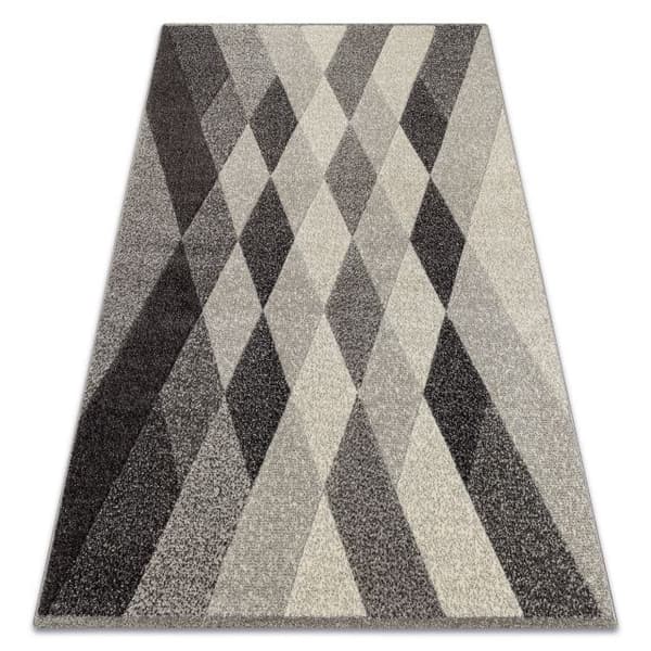 Matta FEEL 5674/16811 DIAMONDS grå / antracit / grädde, 80x150 cm