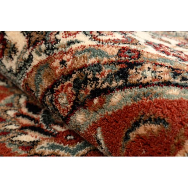 Tæppe villaa KASHQAI 4362 200 cirkel ornament rødbrun / beige, cirkel 120 cm