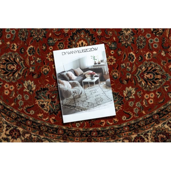Tæppe villaa KASHQAI 4362 200 cirkel ornament rødbrun / beige, cirkel 120 cm