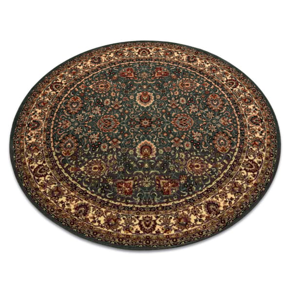Tæppe villaa KASHQAI 4362 410 cirkel ornament grøn / beige, cirkel 120 cm