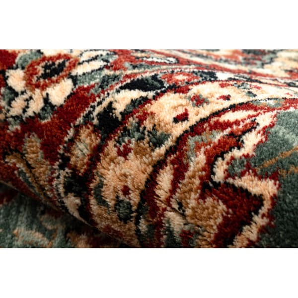 Tæppe villaa KASHQAI 4362 400 ornament grøn / rødbrun, 67x275 cm