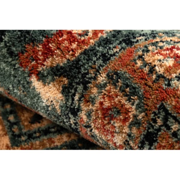 Tæppe villaa KASHQAI 4301 500 orientalsk, ramme beige / grøn, 160x240 cm