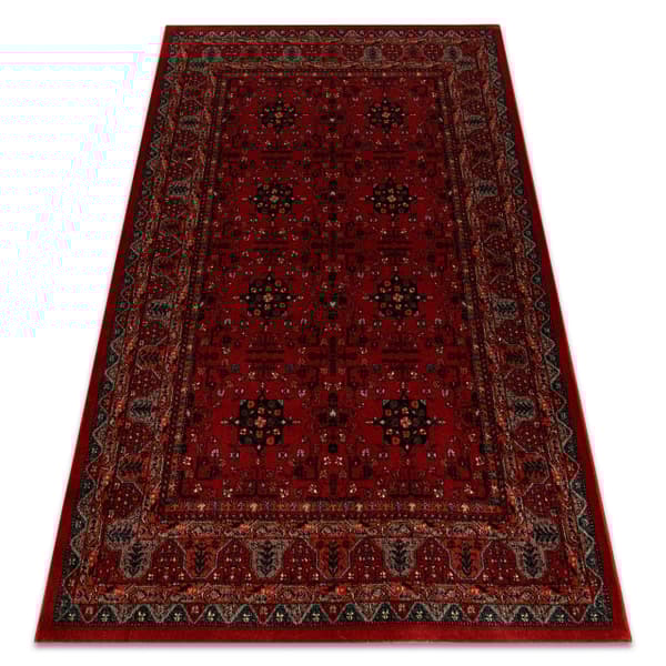 Tæppe villaa KASHQAI 4302 300 Blomster, ramme rødbrun, 135x200 cm