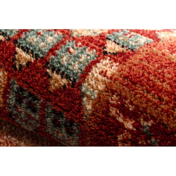 Tæppe villaa KASHQAI 4327 300 Patchwork rødbrun, 67x130 cm