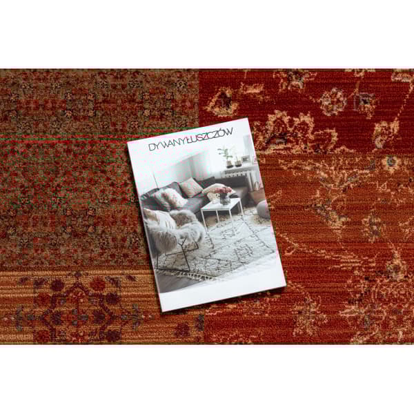 Tæppe villaa KASHQAI 4327 300 Patchwork rødbrun, 67x130 cm