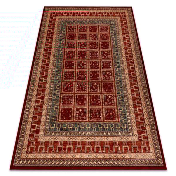 Villa matto KASHQAI 4349 300 itämainen, runko terrakotta / vihreä, 67x130 cm