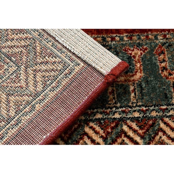 Tæppe villaa KASHQAI 4349 300 orientalsk, ramme terracotta / grøn, 80x160 cm