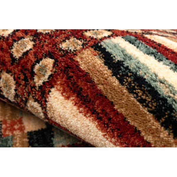 Tæppe villaa KASHQAI 4353 990 Patchwork terracotta / beige, 80x160 cm