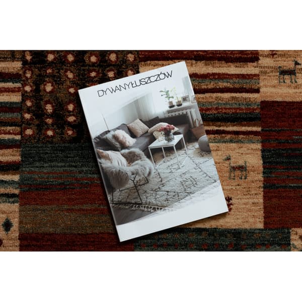 Tæppe villaa KASHQAI 4353 990 Patchwork terracotta / beige, 80x160 cm