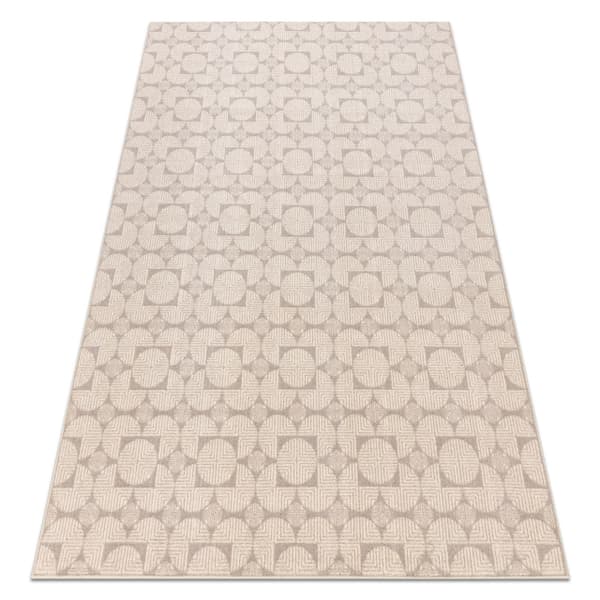 Gulvtæppe ANGEL 7887 / 52022 Geometriske beige / grå , 80x150 cm