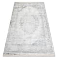Pikkukuva 1 / 5: DISTIN 0201A valkoinen / sininen / vaaleanvihreä moderni matto - Ornamentti, runko, intage, hapsut, 160x230 cm
