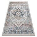 Pikkukuva 1 / 5: DISTIN 0834A laivastonsininen / sininen / keltainen / terrakotta moderni matto - Ornamentti, vintage, hapsut, 120x170 cm