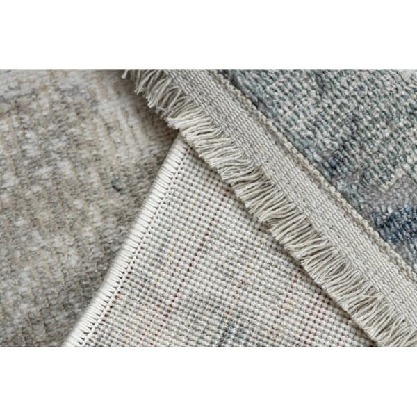 DISTIN 0144A vit / kräm / beige modern matta - Abstraktion, vintage, fransar, 160x230 cm