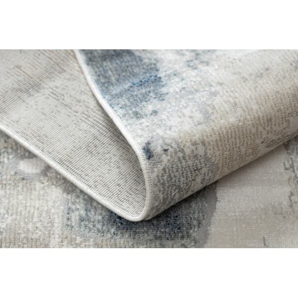DISTIN 0144A vit / kräm / beige modern matta - Abstraktion, vintage, fransar, 160x230 cm