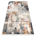 Pikkukuva 1 / 5: DISTIN 0144B valkoinen / ruusu / jauhe moderni matto - Abstraktio, vintage, hapsut, 140x190 cm