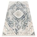 Pikkukuva 1 / 5: DISTIN 0816A sininen / vaaleanvihreä / valkoinen moderni matto - Ornamentti, intage, hapsut, 160x230 cm