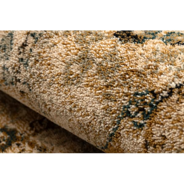 Tæppe OMEGA Grenada Ramme, diamanter, orientalsk - cognac, 66x100 cm