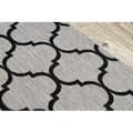 Miniatyrbild 4 av 5: Löpare SIZAL FLOORLUX design 20608 Marockansk spaljé silver / svart 80 cm, 80x140 cm