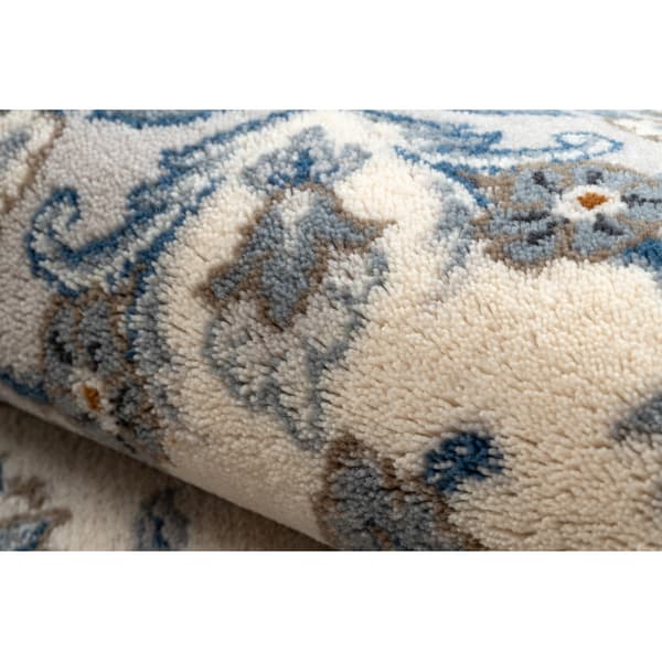 Tæppe NAIN Pynt, ramme, 7335/51635 beige / blå, 160x230 cm