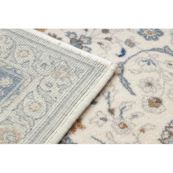 Matto NAIN Ornamentti, kehys, 7179/51613 beige / sininen, 80x150 cm