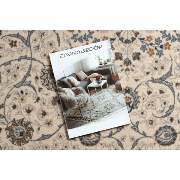 Matto NAIN Ornamentti, kehys, 7179/51613 beige / sininen, 80x150 cm