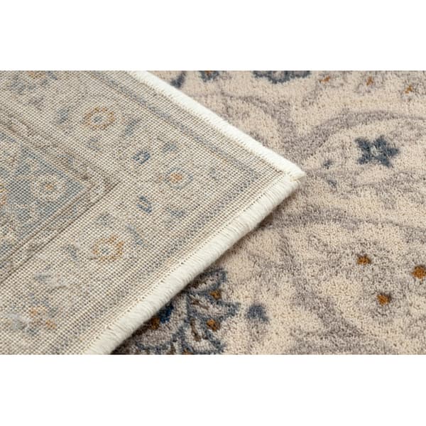 Matto NAIN Ornamentti, kehys, 7179/51643 beige / sininen, 80x150 cm