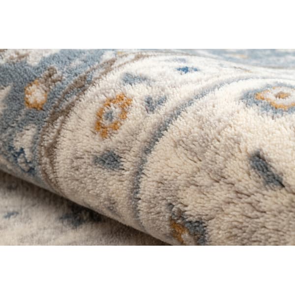 Matto NAIN Ornamentti, kehys, 7179/51643 beige / sininen, 80x150 cm