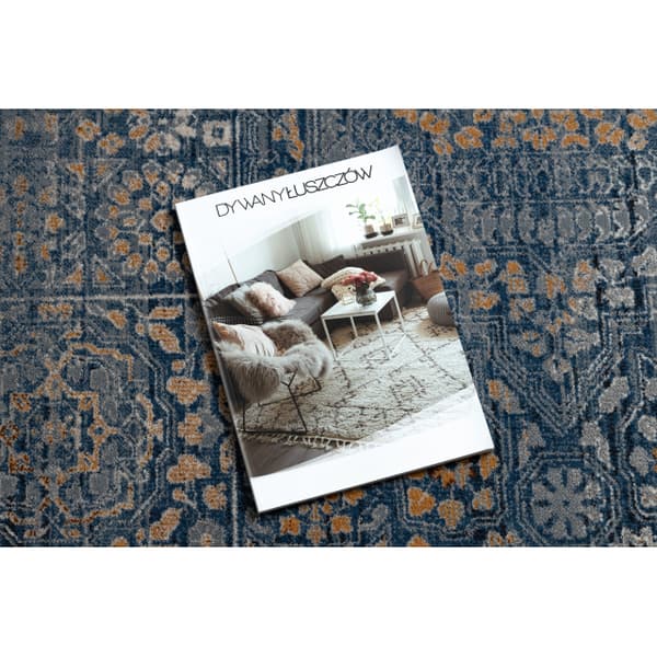 Matto NAIN Ornamentti, vintage 7708/51611 sininen / oranssi, 120x170 cm