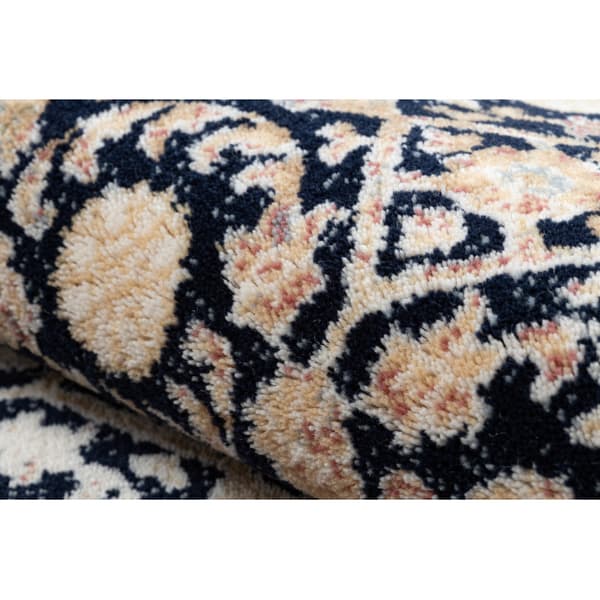 Matto NAIN Ornamentti 1183/51033 laivastonsininen / beige , 80x150 cm