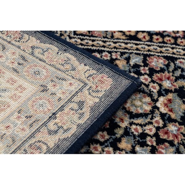 Tæppe NAIN Blomster, ramme 1181/51011 marineblå / beige, 80x150 cm