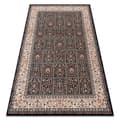 Miniatyrbillede 1 af 5: Tæppe NAIN Blomster, ramme 1181/51011 marineblå / beige, 80x150 cm