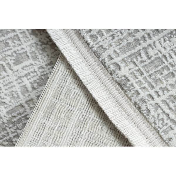 Modern matta DUKE A0357 kräm - Vintage, strukturerad, mycket mjuk, fransar, 80x150 cm