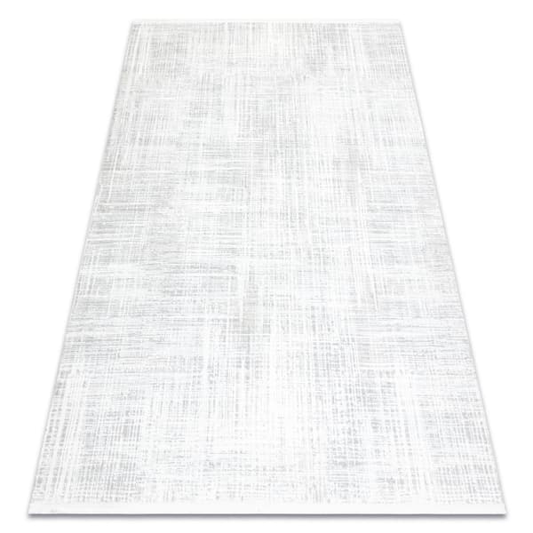 Modern matta DUKE A0357 kräm - Vintage, strukturerad, mycket mjuk, fransar, 80x150 cm